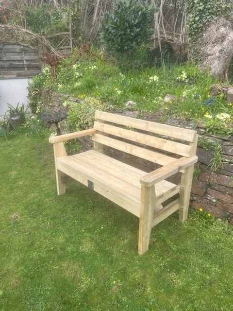 4ft Garden Bench in heavy tanalised timber