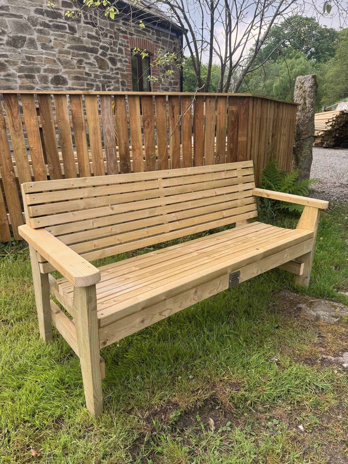 6ft Slated Bench in heavy tanalised timber
