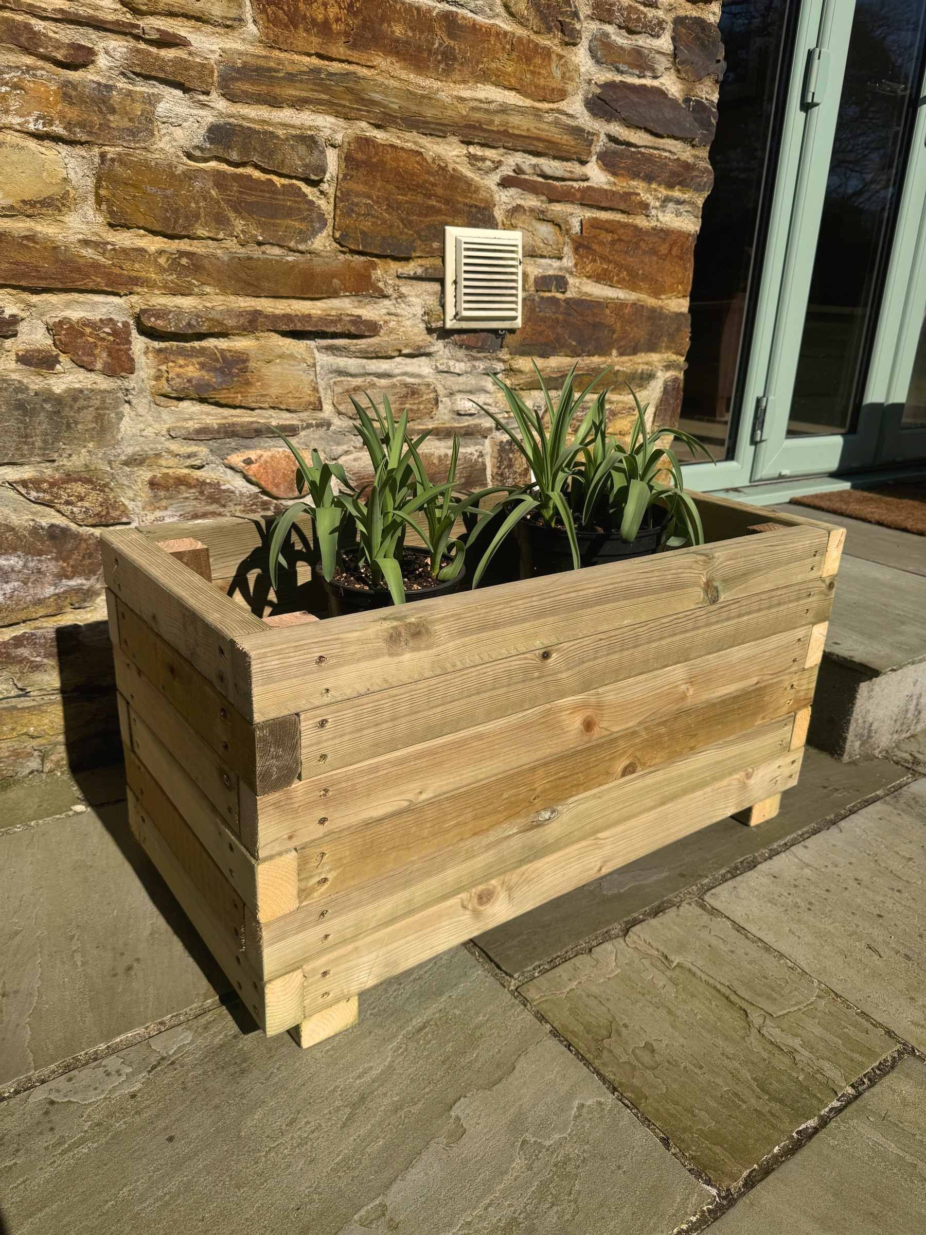 Rectangle Trough Planter in heavy tanalised timber