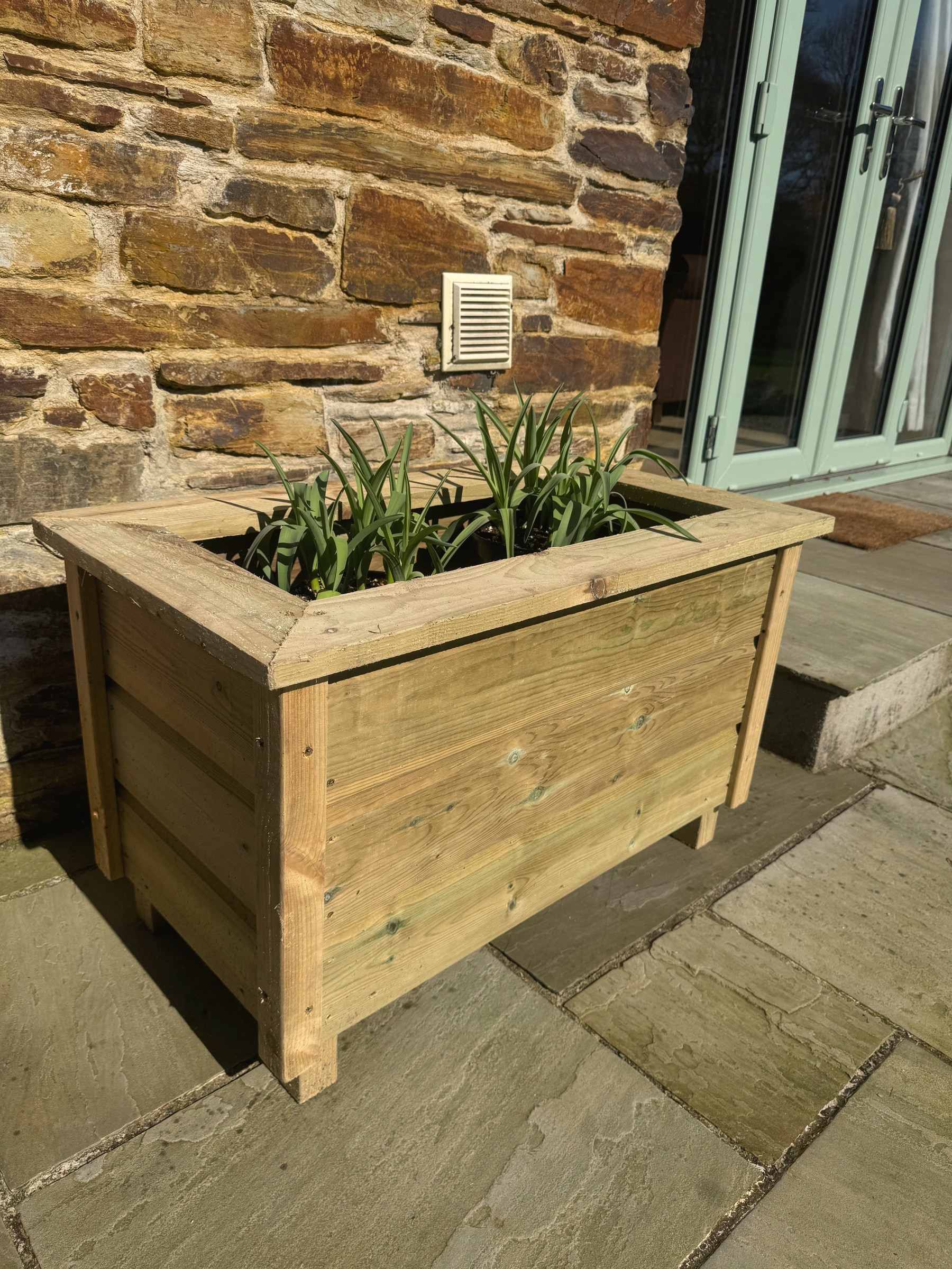 Shiplap Rectangle Planter in heavy tanalised timber