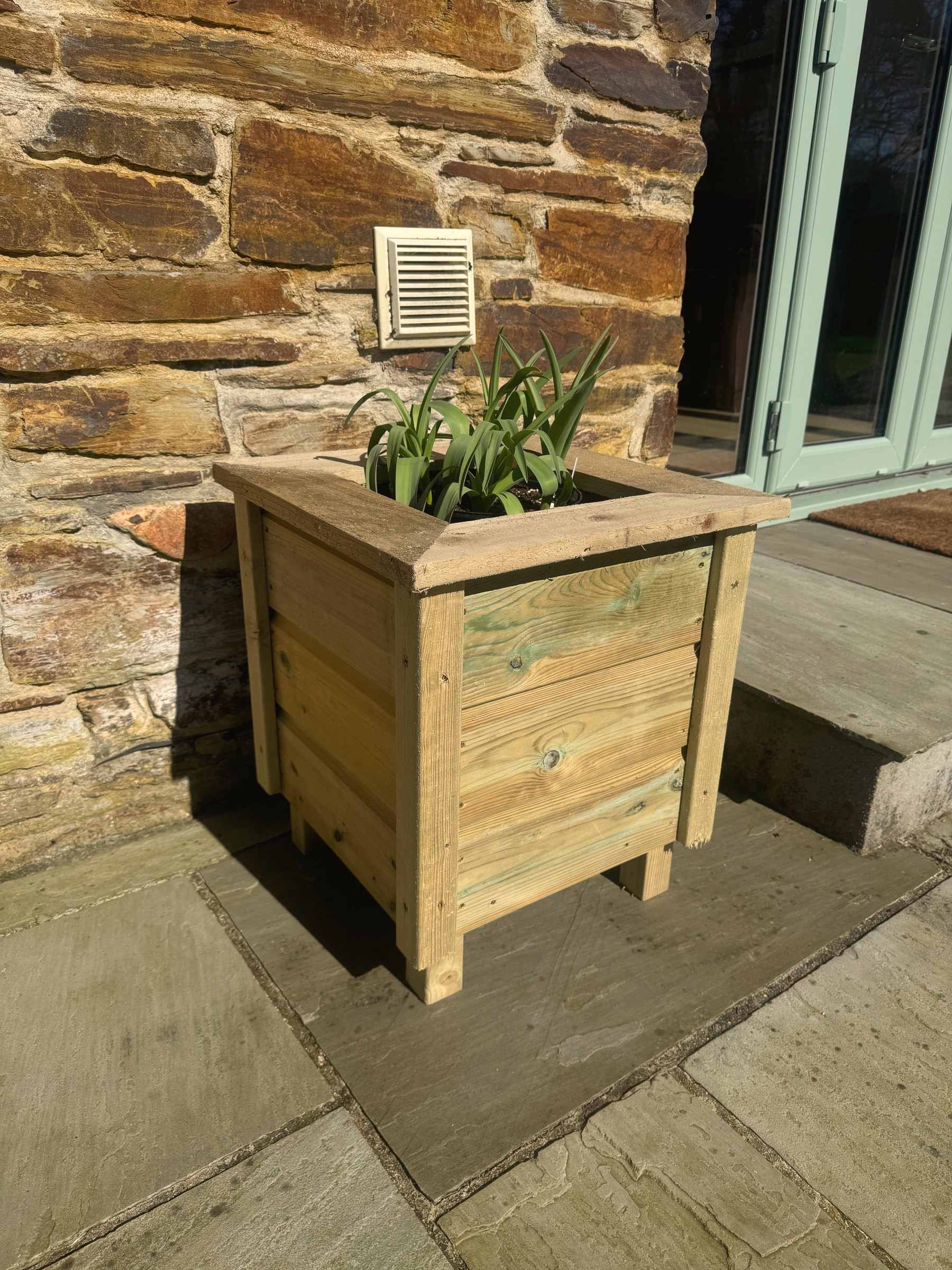 Shiplap Square Planter in heavy tanalised timber