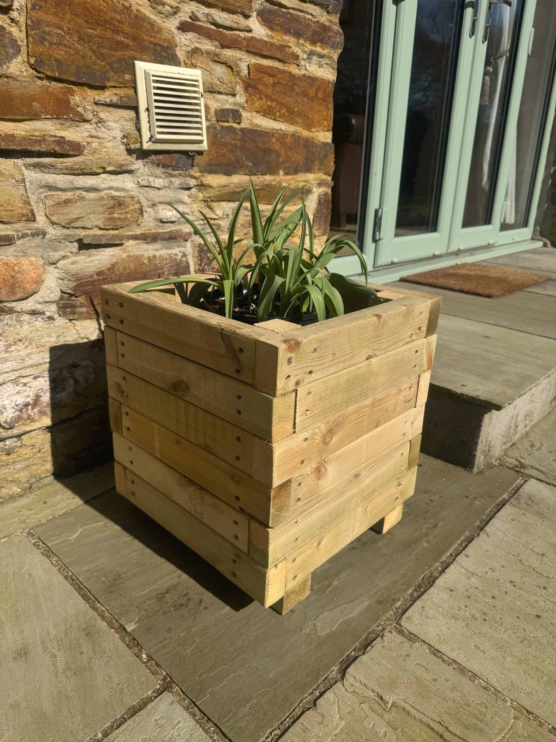 Square Trough Planter in heavy tanalised timber