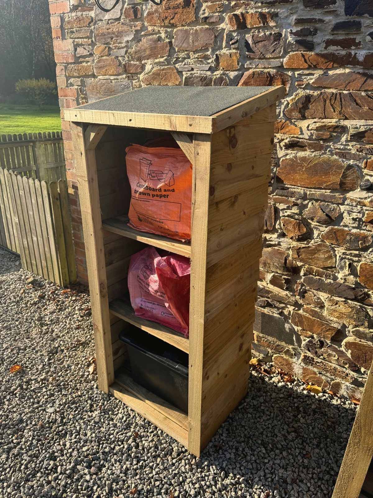 3 Tier Recycling Store in heavy tanalised timber